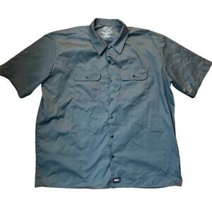 Dickies Men's 2XL Grey Flex Relaxed Fit Short Sleeve Work Shirt